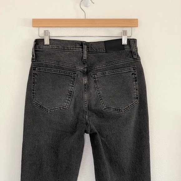 Madewell The Perfect Vintage High Waist Knee Rip Jean Cosner Washed Black - Picture 11 of 16